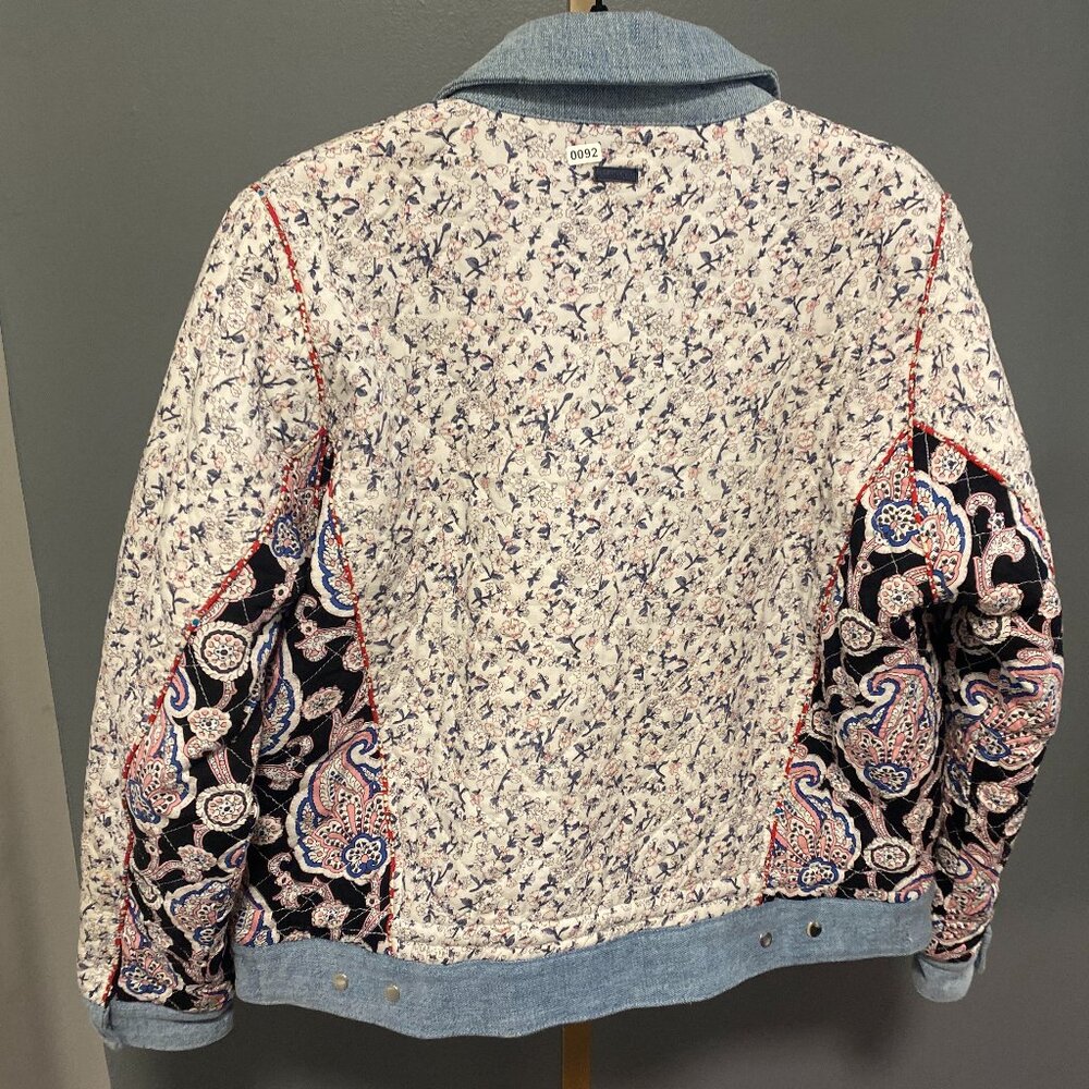 Denim-Trimmed Reversible Patchwork Jacket By Blan… - image 2